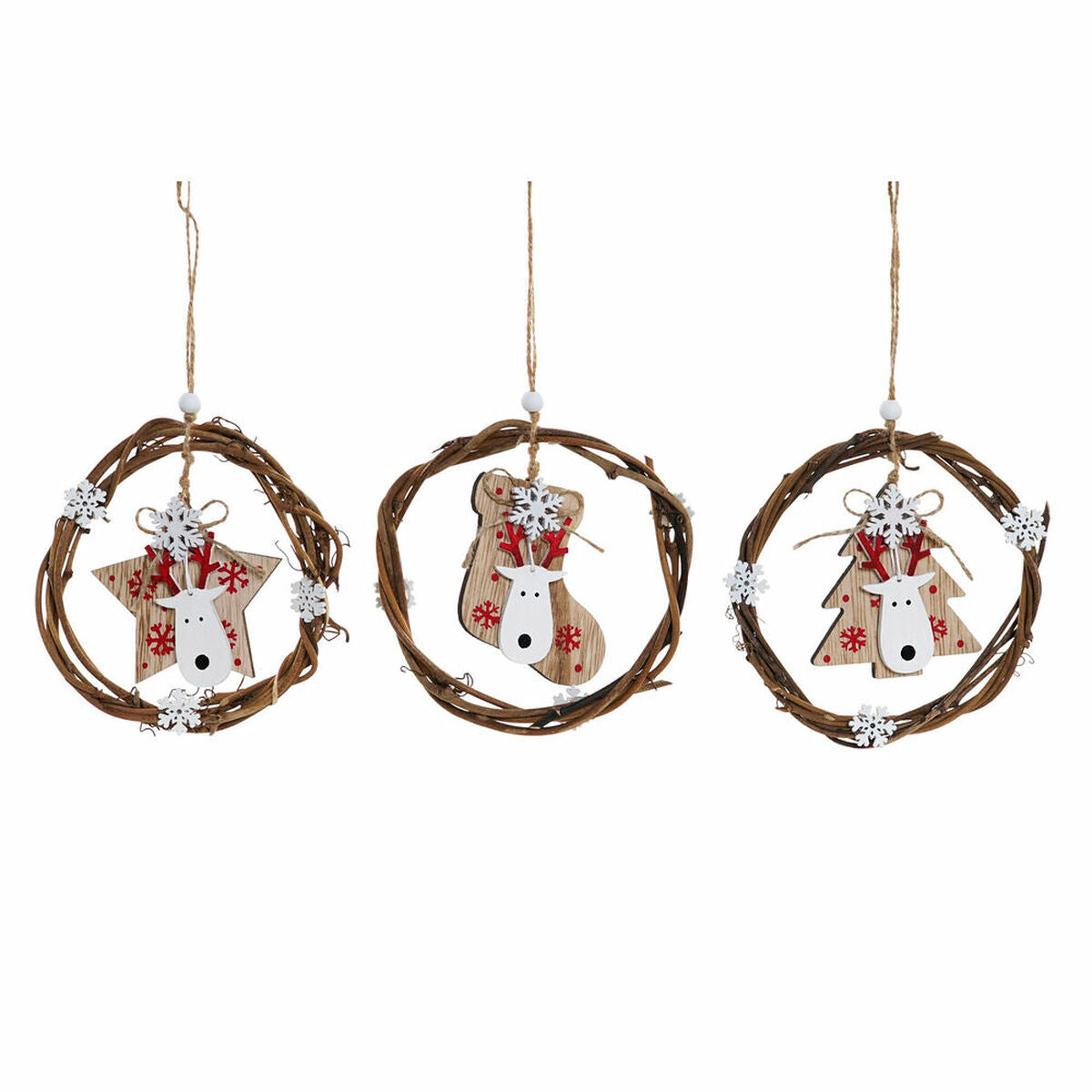 DKD Home Decor Weihnachtskugel Holz – Produktansicht 1