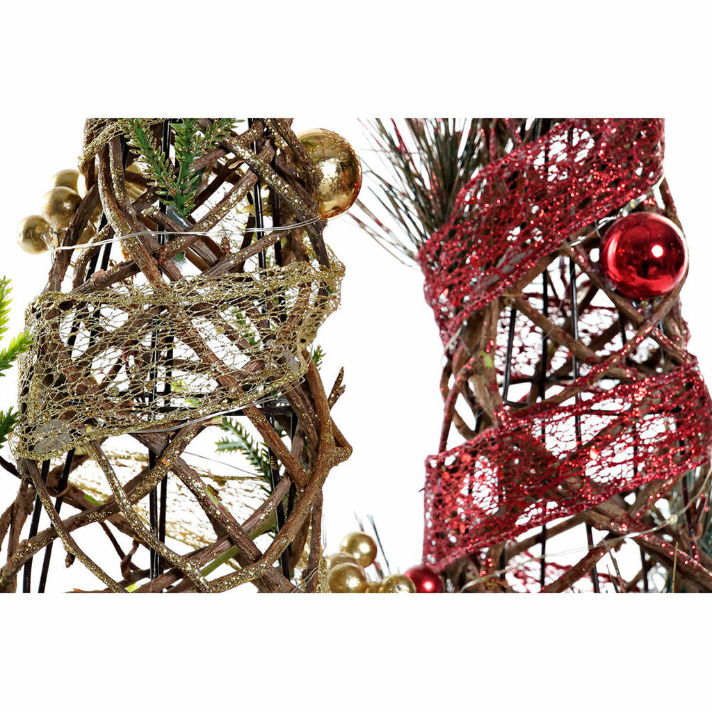 DKD Home Decor Weihnachtsbaum Rot Grün Gold Kunststoff