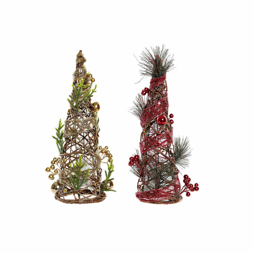 DKD Home Decor Weihnachtsbaum Rot Grün Gold Kunststoff – Ansicht 1