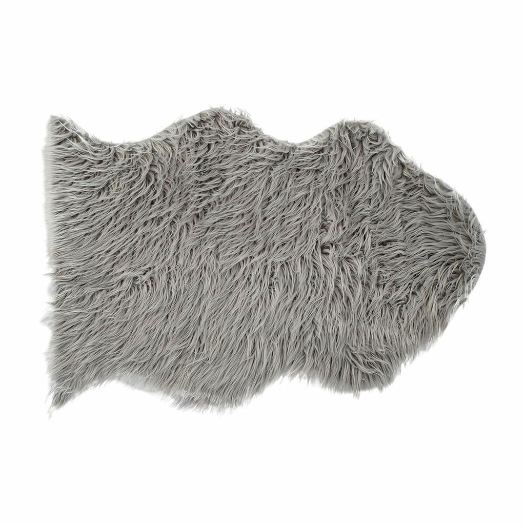DKD Home Decor Teppich Grau mit Haar – Ansicht 1