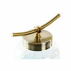 DKD Home Decor Vase Blau Gold Metall Kristall Mediterranean