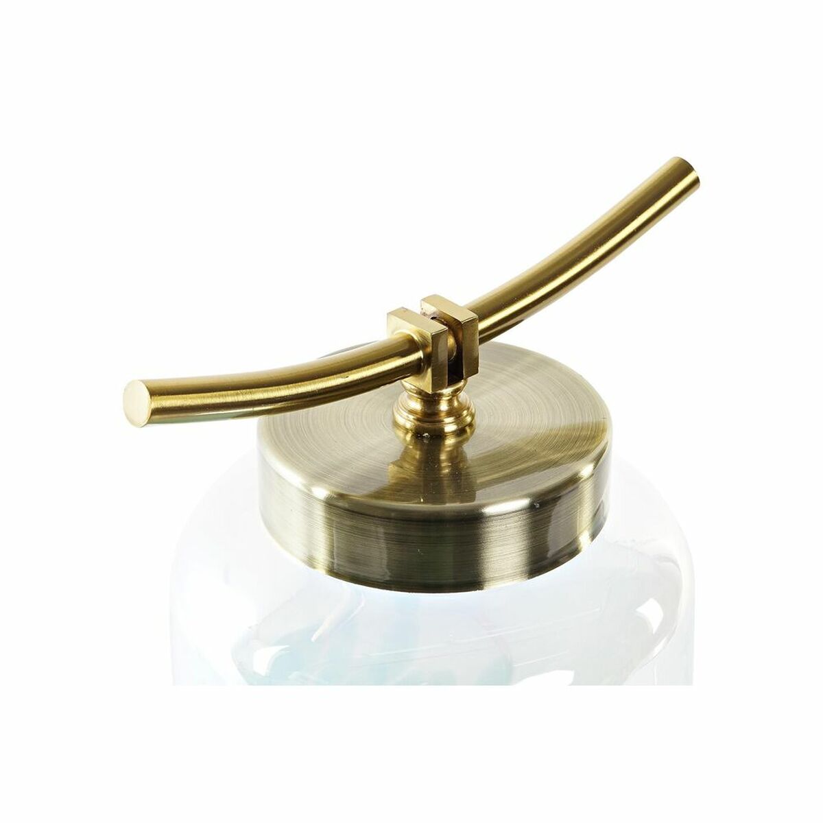 DKD Home Decor Vase Blau Gold Metall Kristall Mediterranean