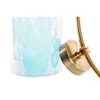 DKD Home Decor Vase Blau Gold Metall Kristall Mediterranean