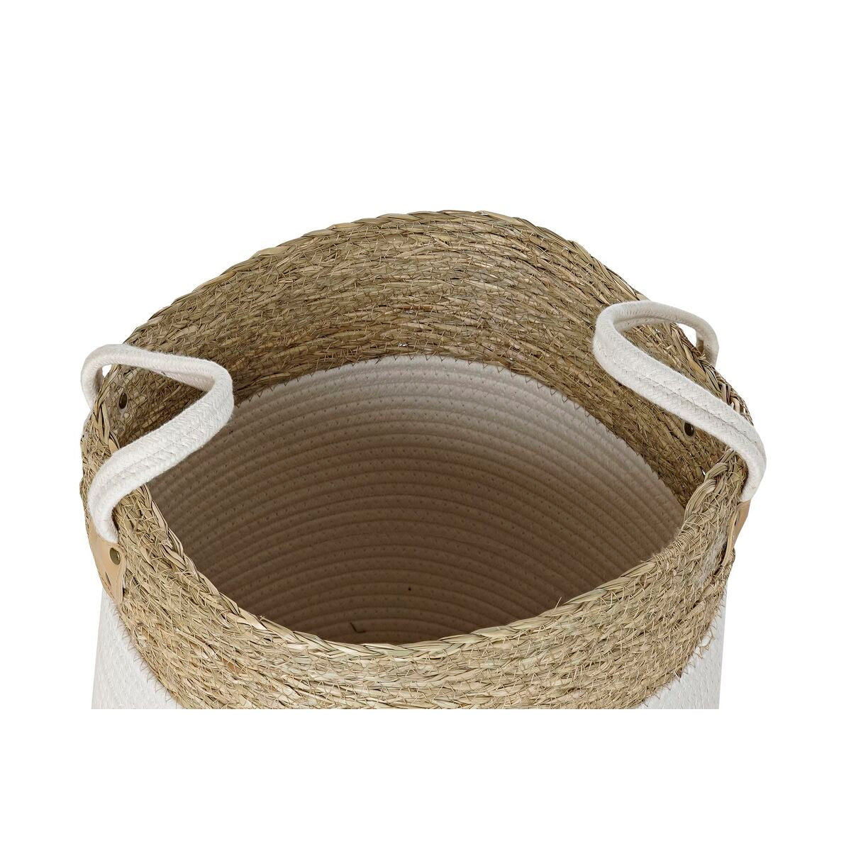 DKD Home Decor Korb-Set Weiß Braun Natur Fibre – Ansicht 3
