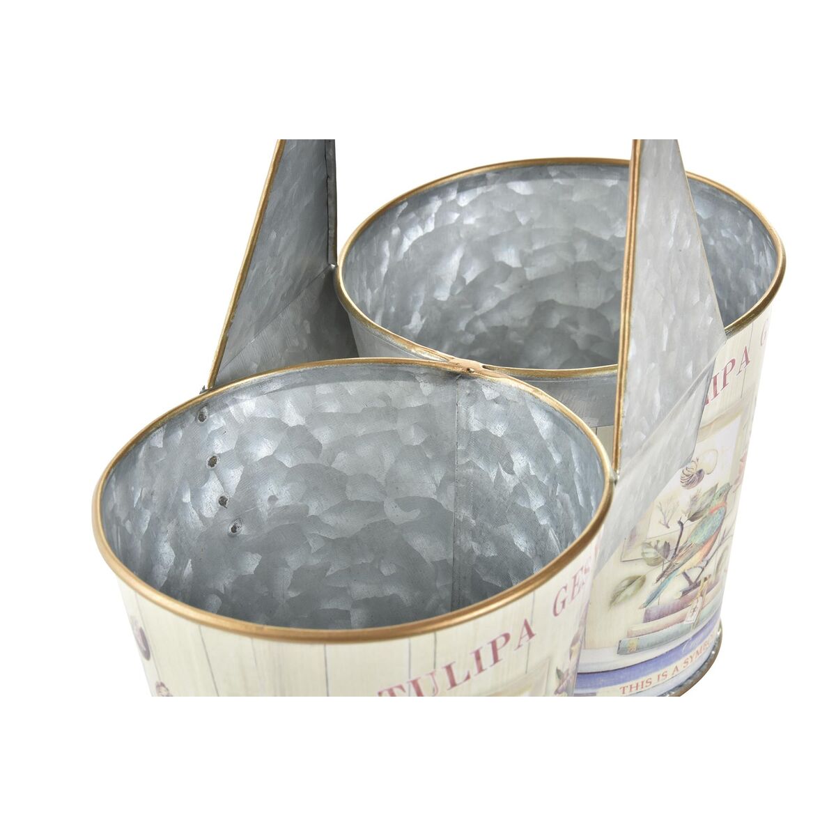 DKD Home Decor Pflanzgefäß Rosa Metall Shabby Chic – Ansicht 2