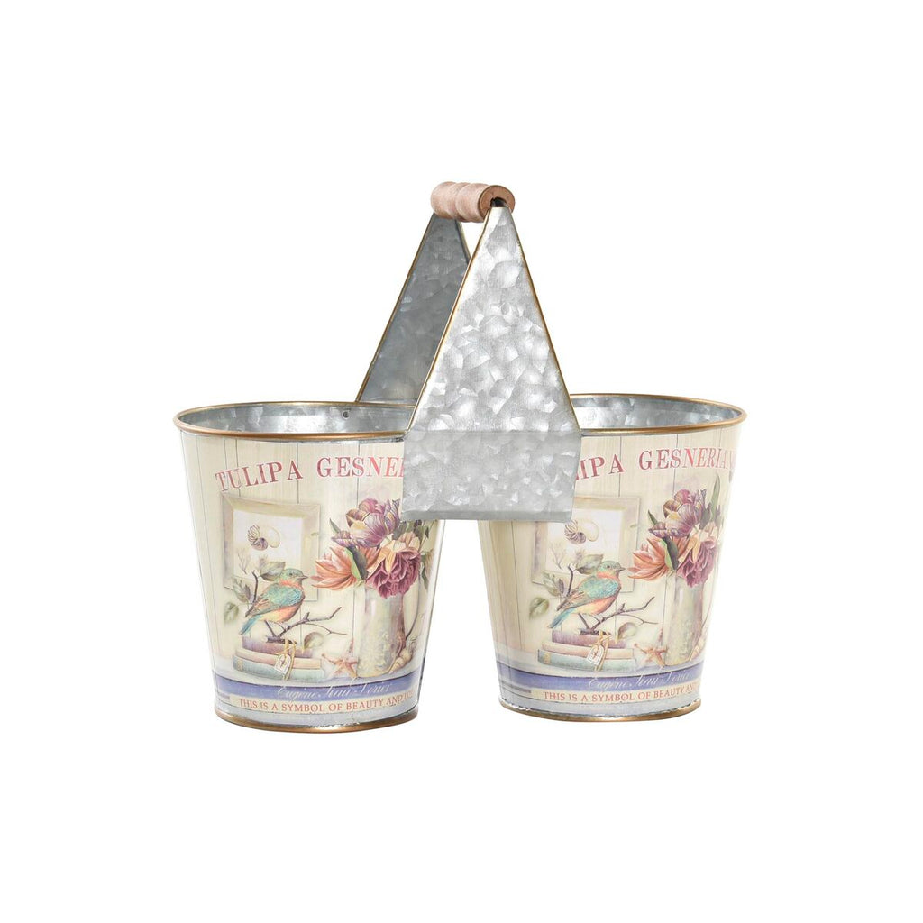 DKD Home Decor Pflanzgefäß Rosa Metall Shabby Chic – Ansicht 1