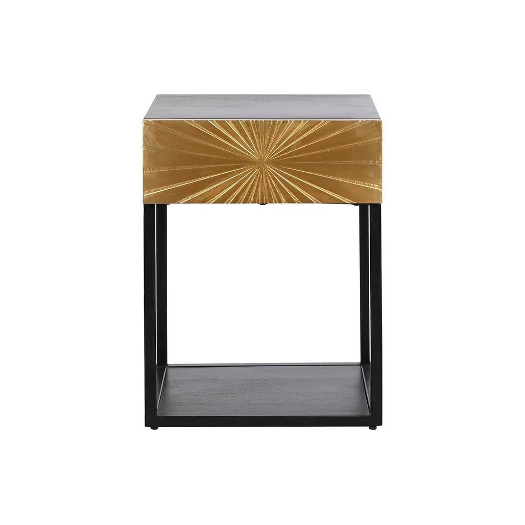 DKD Home Decor Nightstand Gold Schwarz Metall Holz – Produktansicht 2