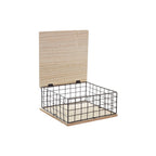 DKD Home Decor Dekorativ box Schwarz Natur Metall MDF Holz – Ansicht 3