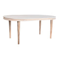 DKD Home Decor Esstisch Weiß Gold Brass Mango Holz – Ansicht 1