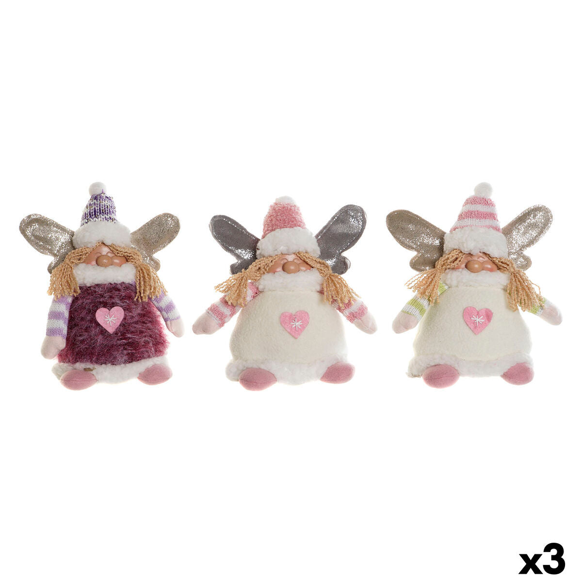 Christmas bauble DKD Home Decor Mehrfarbig Elf 13 x 10 x 18 cm (3 Stück) – Produktbild 1