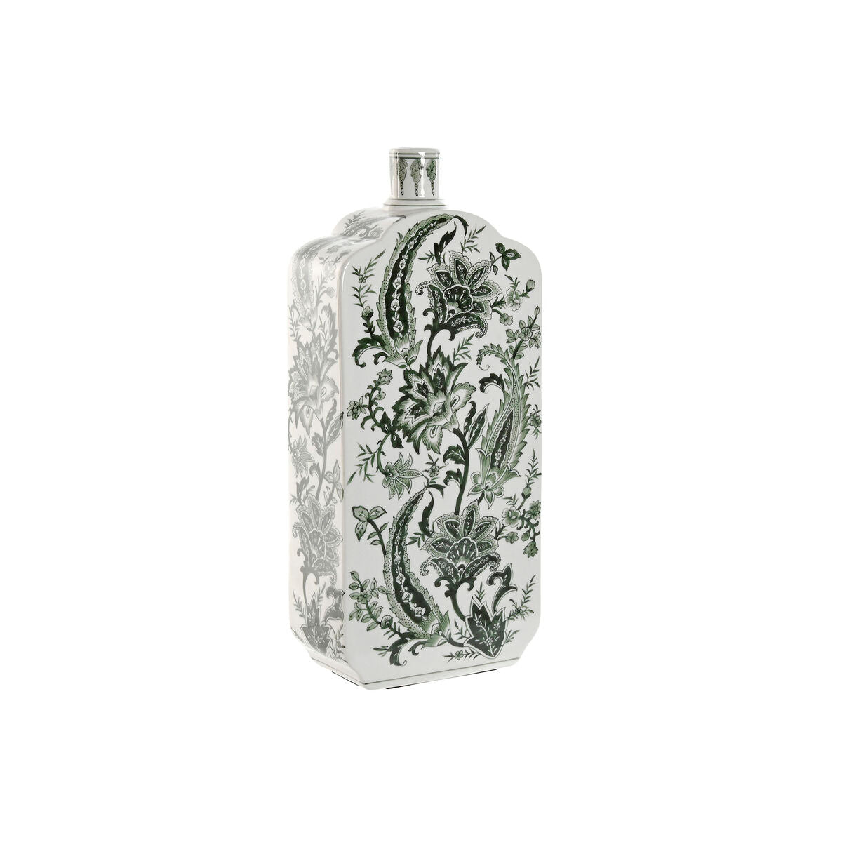 Vase Home ESPRIT Weiß Grün Porcelain Leaf of a plant 21 x 10 x 48 cm – Produktbild 1