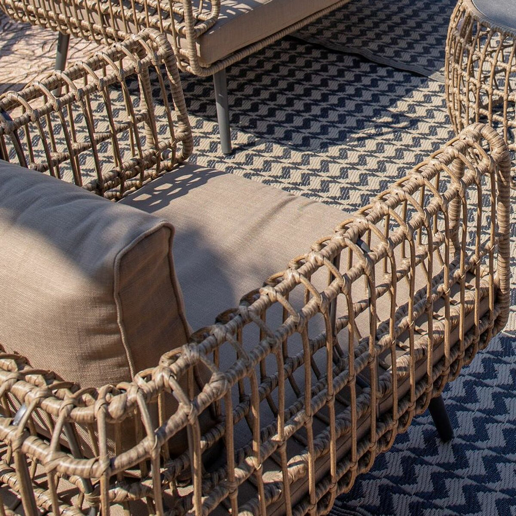 2-Seater Sofa Ariki Stahl Rattan Kunst-Rattan – Produktansicht 4