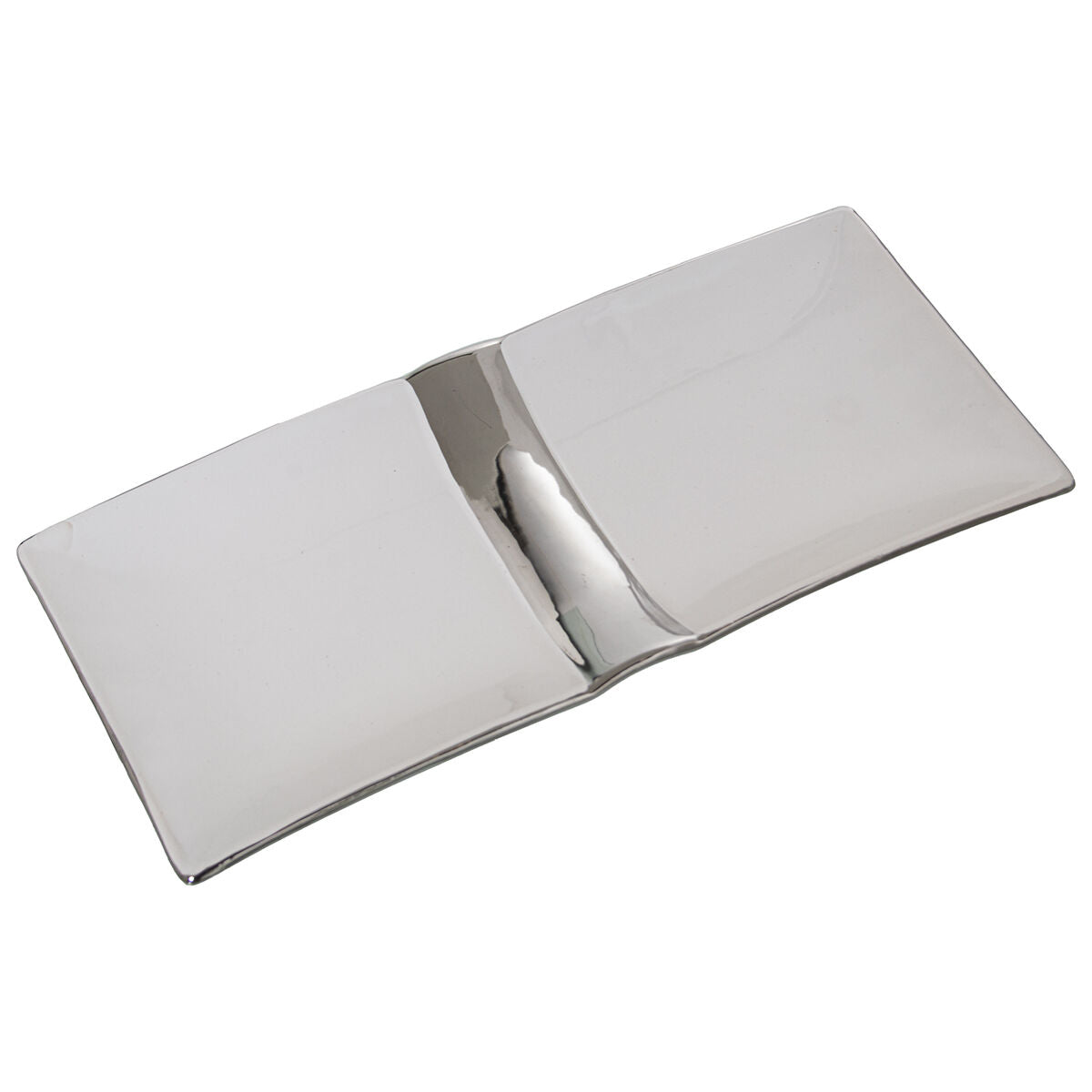 Alexandra House Living Centerpiece Weiß Silber Ceramic – 31 x 14 x 3 cm – Produktansicht 2