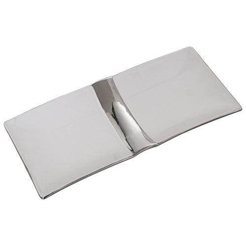 Alexandra House Living Centerpiece Weiß Silber Keramik – 31 x 14 x 3 cm