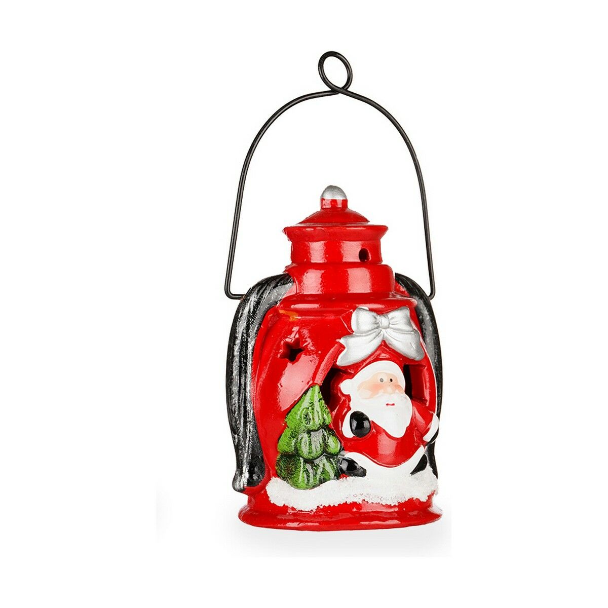 Christmas Candle Holder Krist+ Weiß Schwarz Rot Grün Father Christmas 8,3 x 16 x 8,5 cm – Produktbild 1