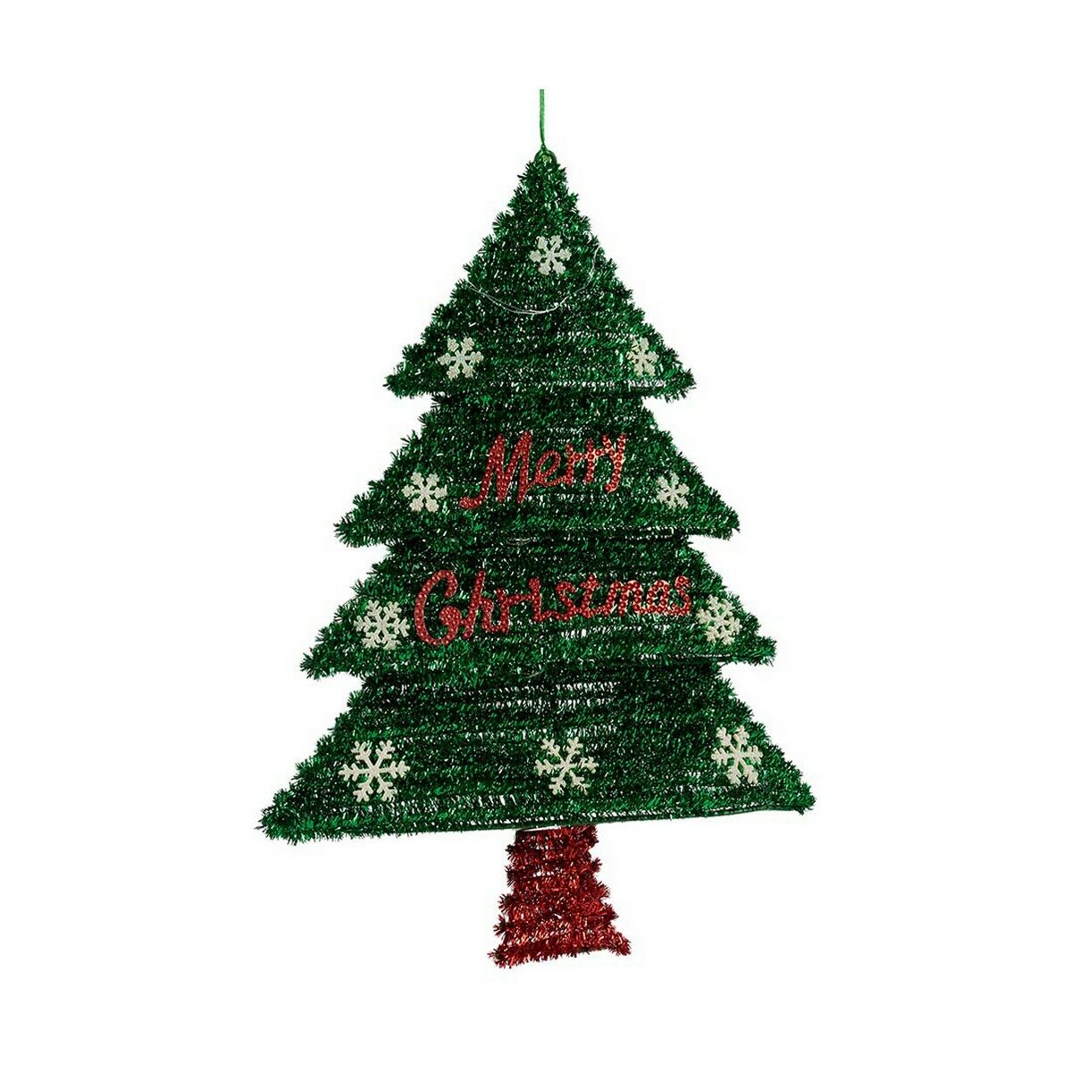 Christmas Tree Krist+ Rot Grün Silberfarben polypropylene PET Kunststoff 44 x 58,8 x 7 cm Christmas Tree – Produktbild 1