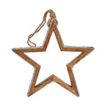 Krist+ Weihnachtskugel Silber Holz Glitter Star Shape – Ansicht 1