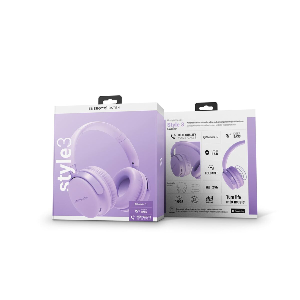 Energy Sistem Bluetooth Stirnband Kopfhörer Style 3 Violet Lavendar – Ansicht 2