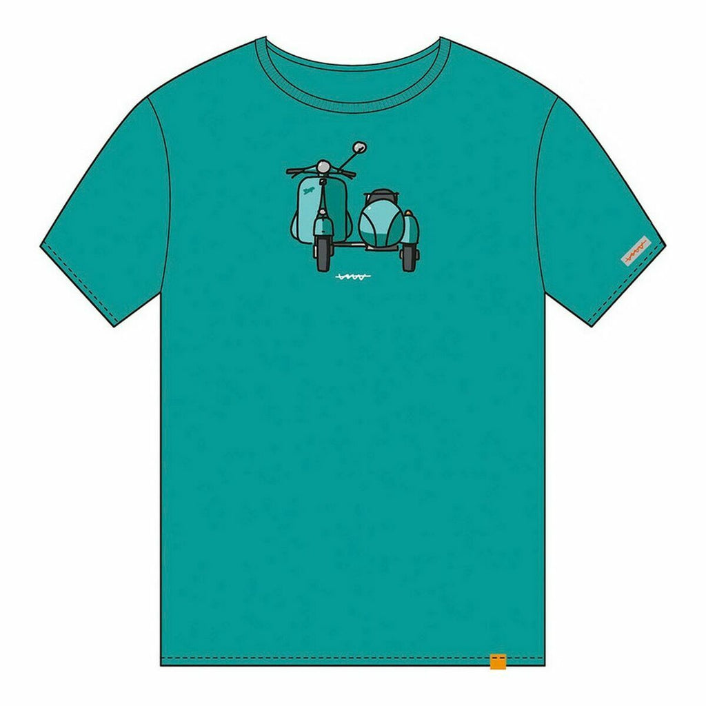 Cállate la Boca Kurzarm-T-Shirt Türkis Sidecar – Produktansicht 1