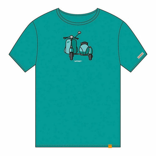 Cállate la Boca Kurzarm-T-Shirt Türkis Sidecar – Produktansicht 1