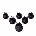 My Other Me Halloween-Dekoration Mini Cauldrons Schwarz mit handles (6 uds) – Ansicht 1
