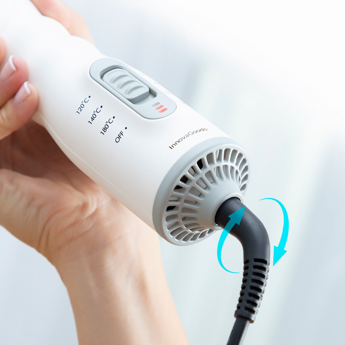 InnovaGoods 3-in-1 Drying, Styling & Curling Hairbrush Dryple 550 W – Produktansicht 4