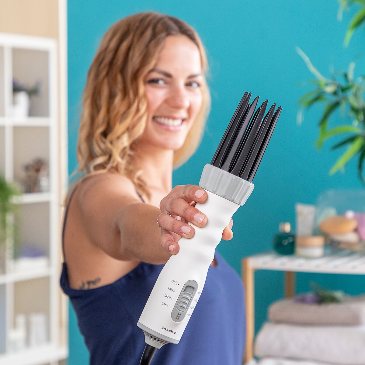 InnovaGoods 3-in-1 Drying, Styling & Curling Hairbrush Dryple 550 W – Produktansicht 7