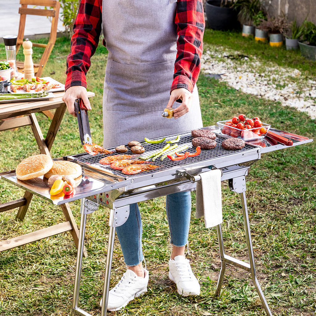 InnovaGoods Edelstahl Foldable Charcoal BBQ ExelQ – Ansicht 1