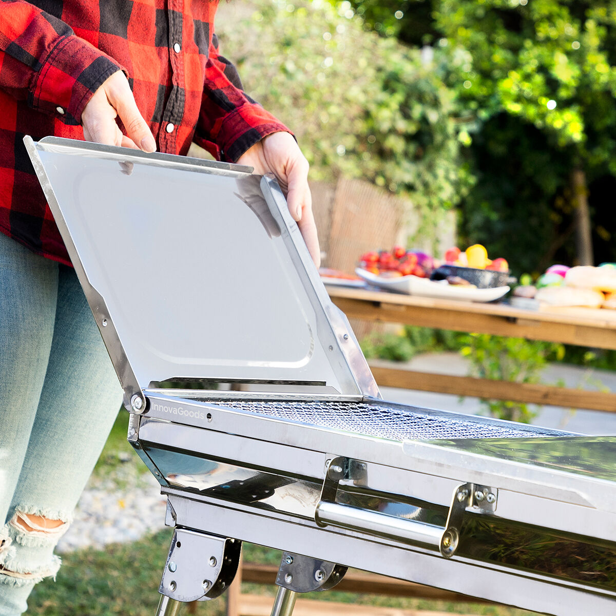 InnovaGoods Edelstahl Foldable Charcoal BBQ ExelQ – Ansicht 2