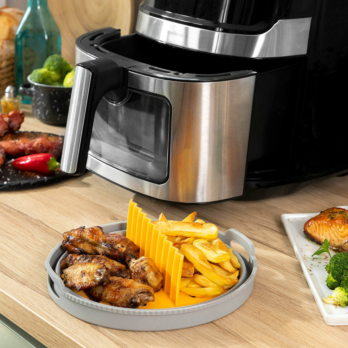 Klappbar Silicone Basket for Air Fryer Fliynner InnovaGoods – Produktbild 1