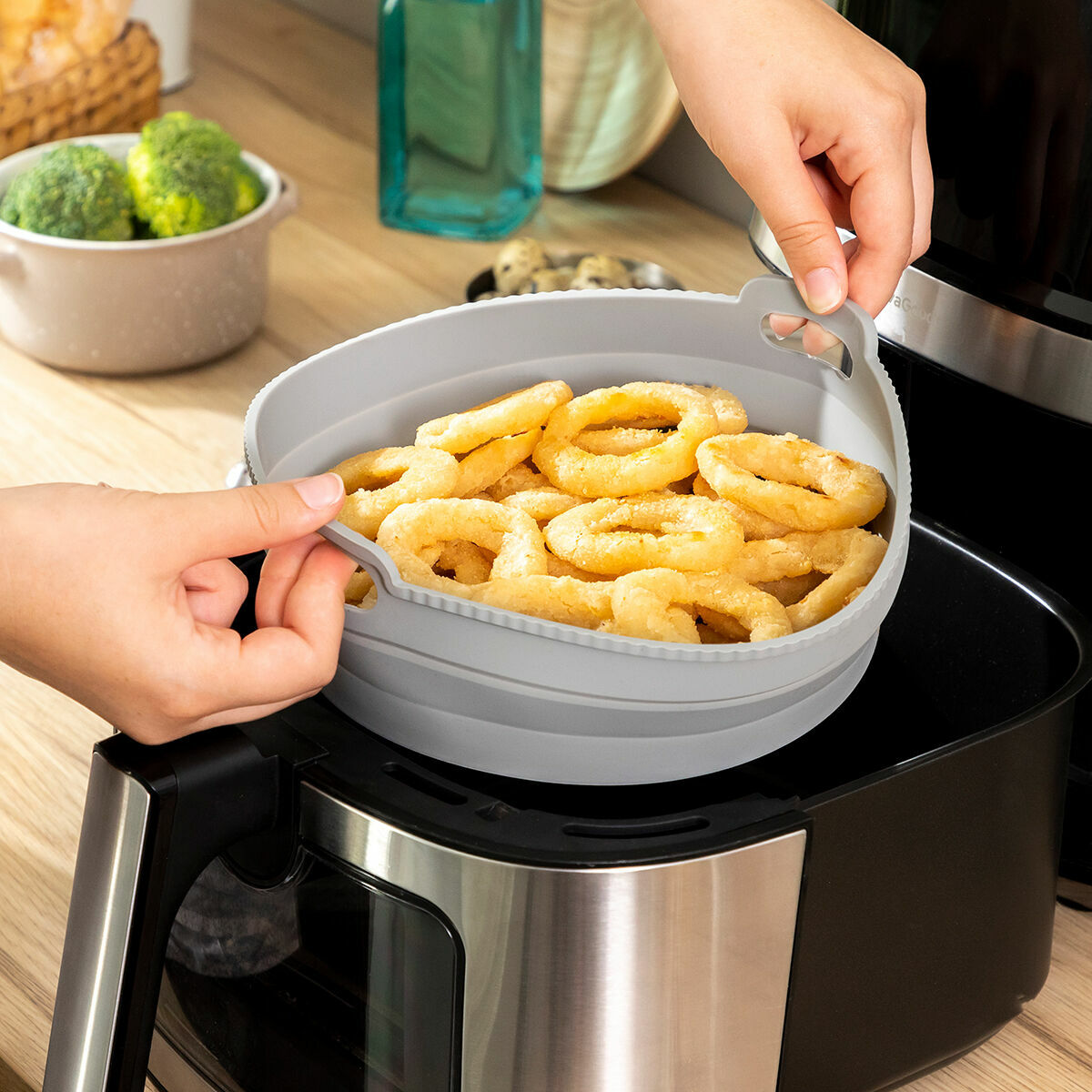 InnovaGoods Klappbar Silicone Basket für Heißluftfritteuse Fliynner – Produktansicht 3