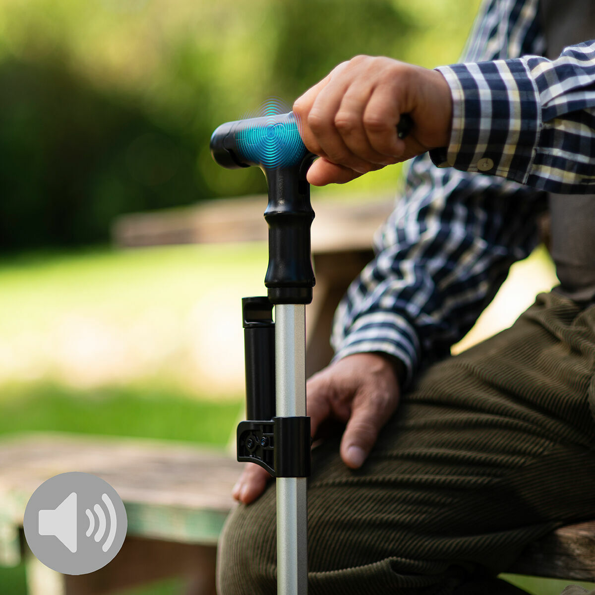 Extendable Walking Stick mit LED, Alarm & Grabber Hannde InnovaGoods – Produktansicht 5
