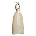 Vase Crystal Gold Metall Weiß – Ansicht 1