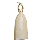 Vase Crystal Gold Metall Weiß – Produktansicht 1