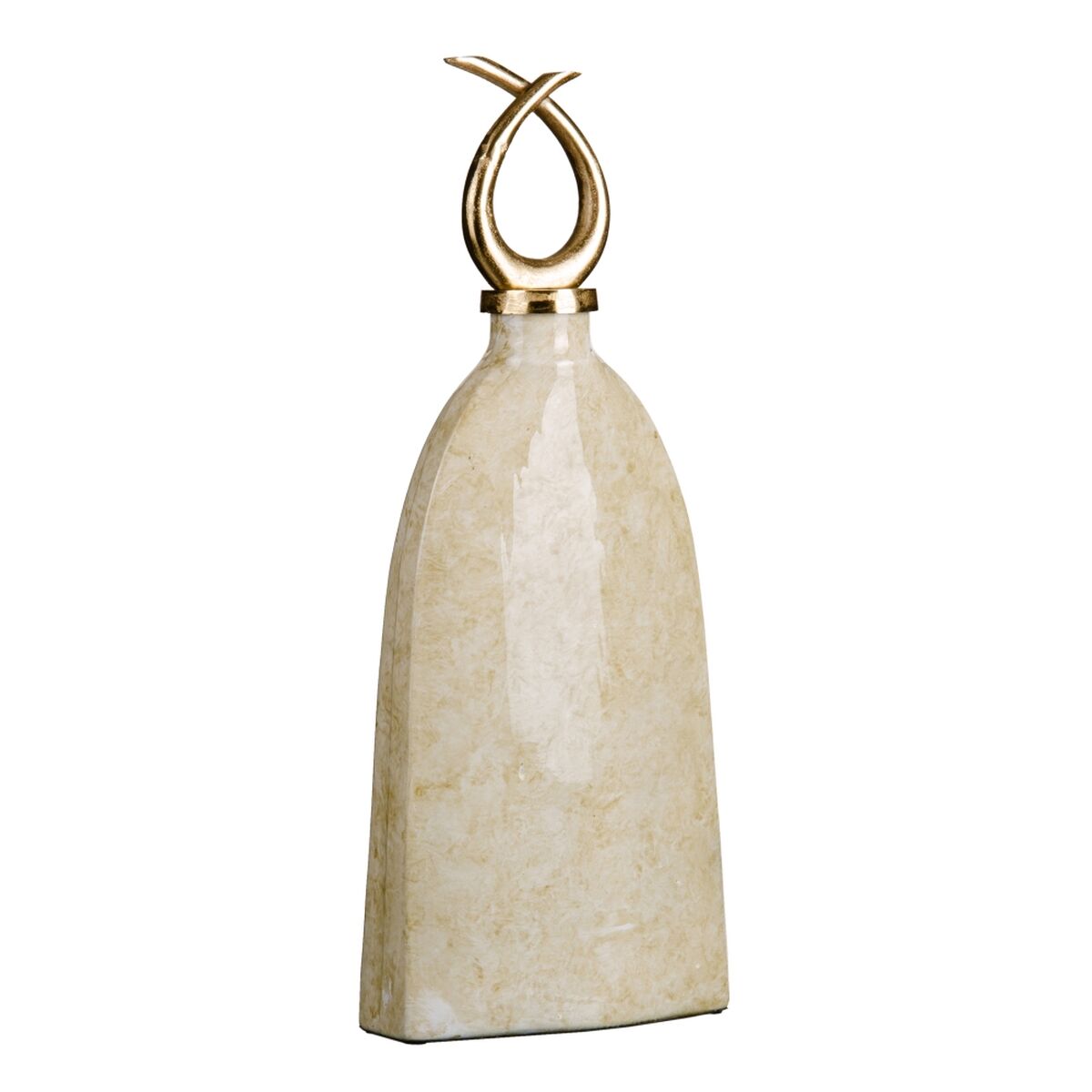 Vase Crystal Gold Metall Weiß – Produktansicht 1