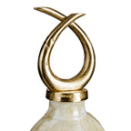 Vase Crystal Gold Metall Weiß – Ansicht 3