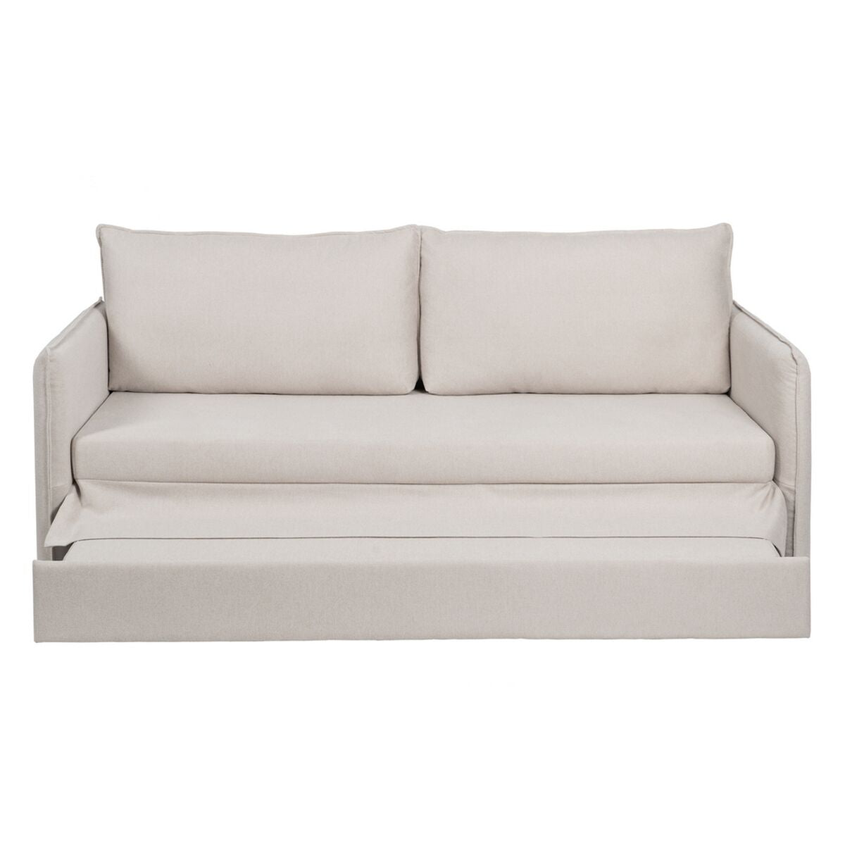 Sofa Beige Polyester Linen – Produktansicht 7