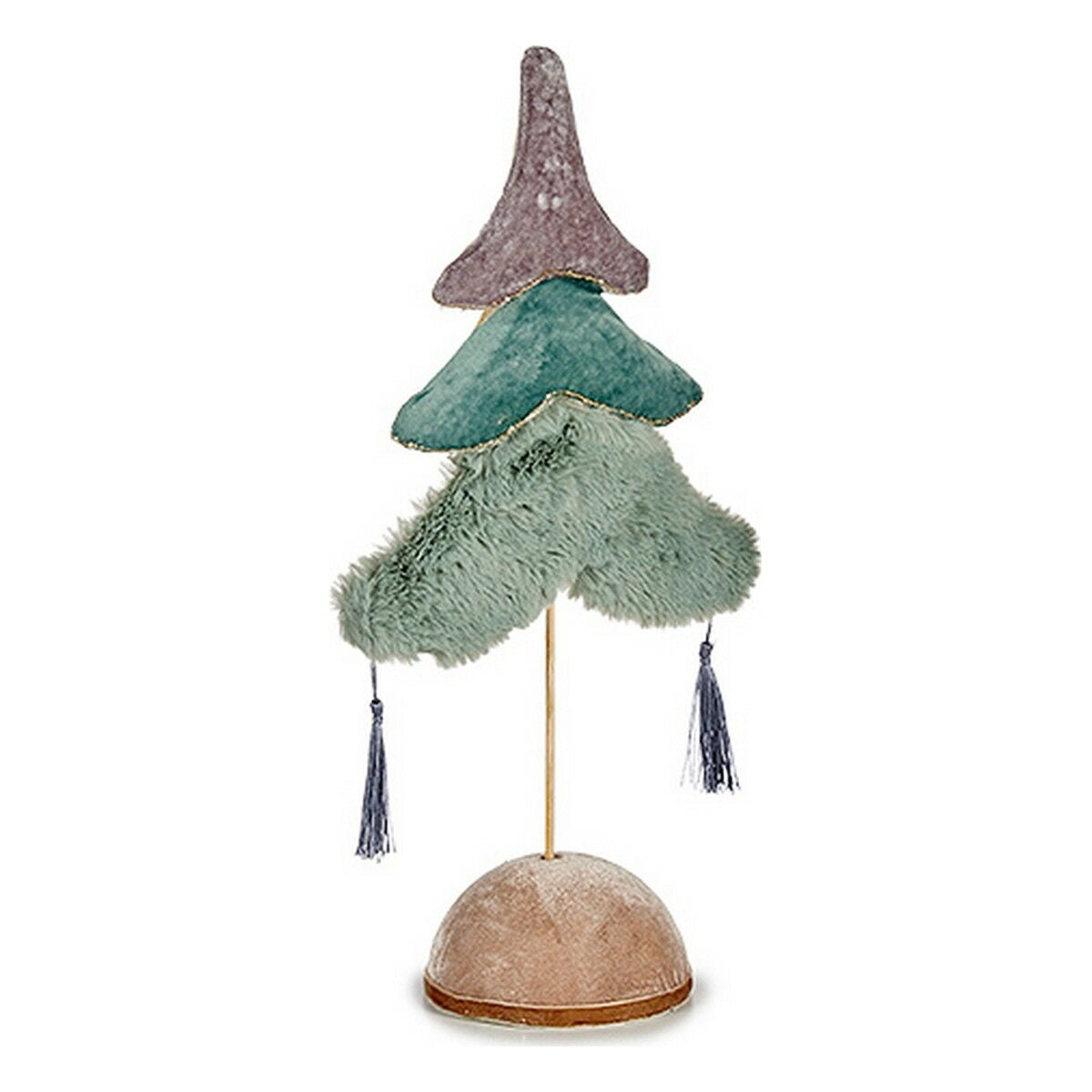 Christmas Tree Krist+ Blau Mehrfarbig Turquoise Silberfarben Polyester Holz 12 x 43 x 22 cm 22 x 43 x 12 cm – Produktbild 1