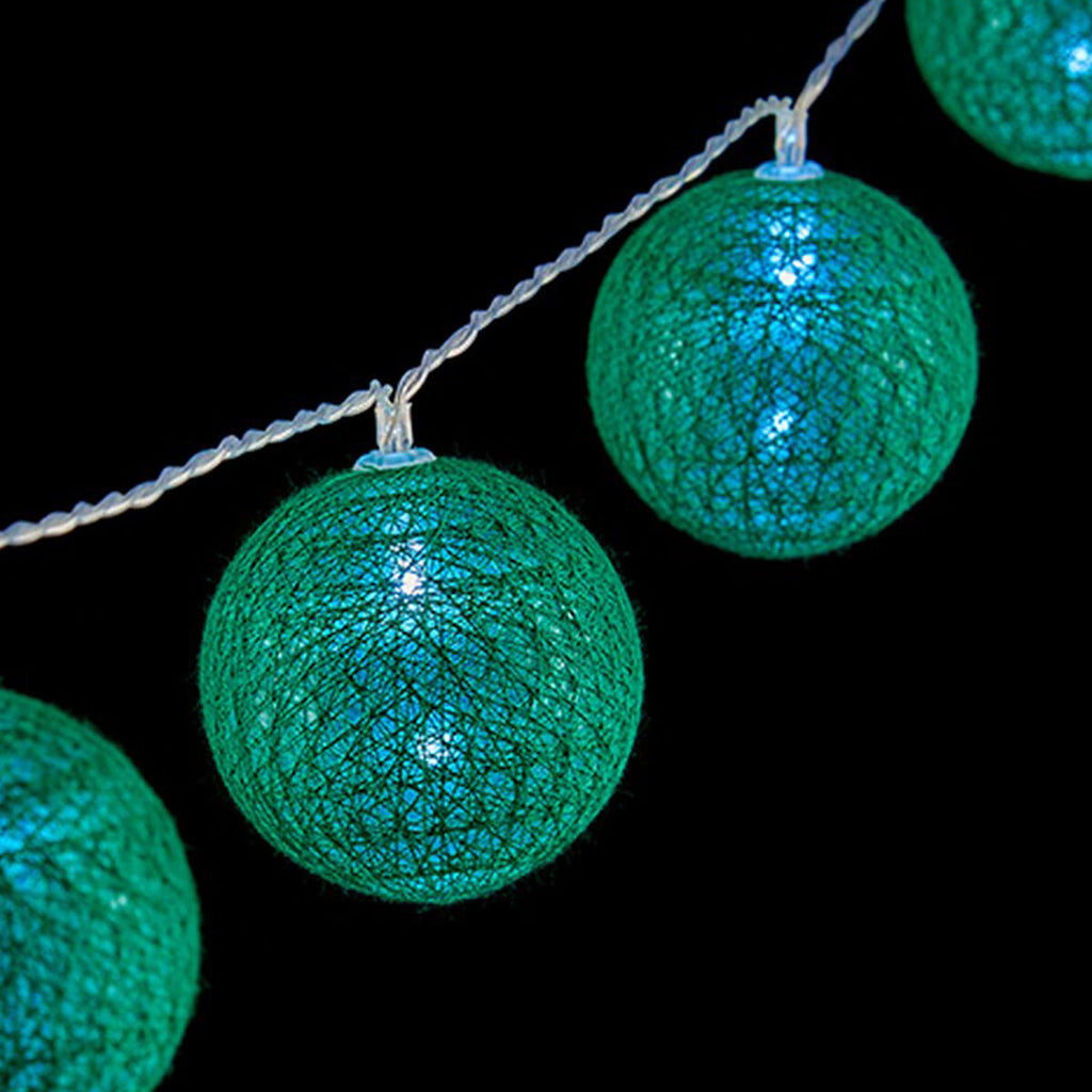 Krist+ Kranz aus LED Balls Grün 2 m Ø 5 cm – Ansicht 1