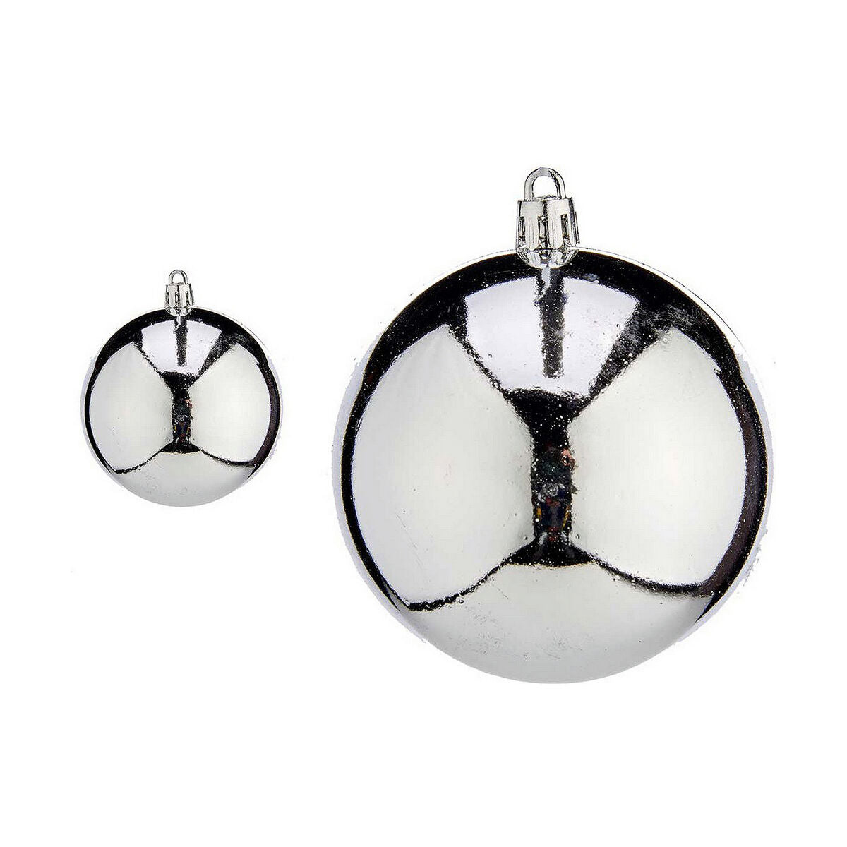 Krist+ Weihnachtskugeln K1912475-3 Silber Kunststoff Ø 8 cm – Produktansicht 1
