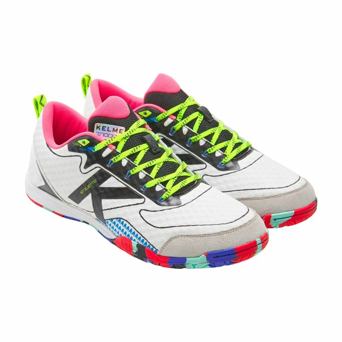 Kelme Erwachsenen-Indoor Fußball Schuhe Stiletto Weiß – Produktansicht 3