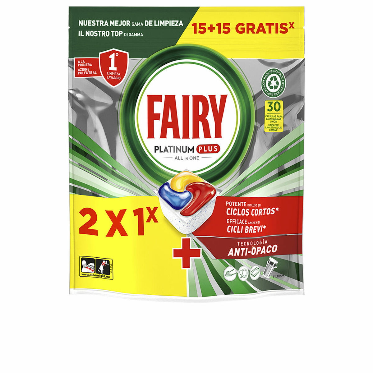 Fairy Spülmaschinen-Tabs PLATINUM – Produktansicht 1