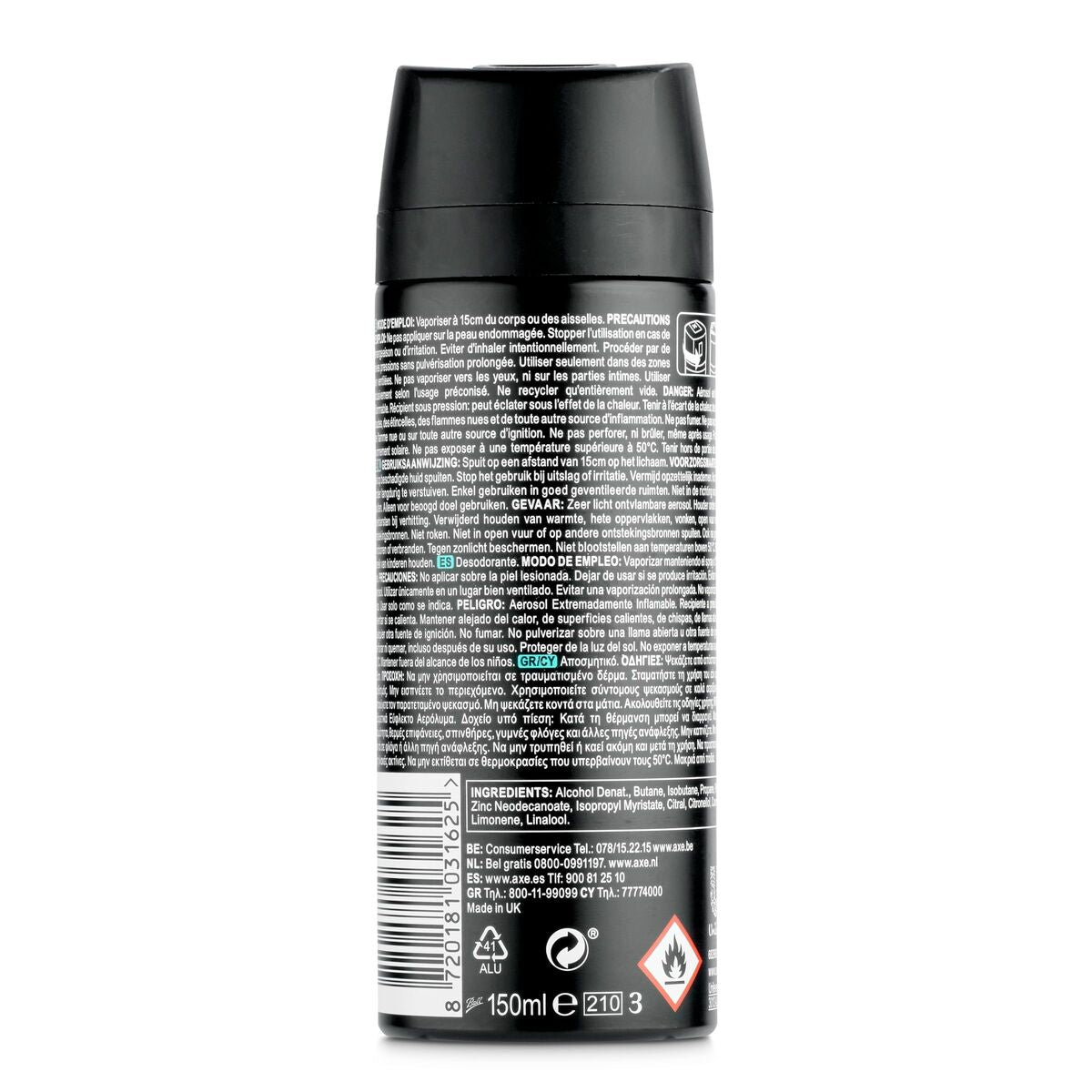 Axe Spray Deodorant Apollo 150 ml – Produktansicht 3