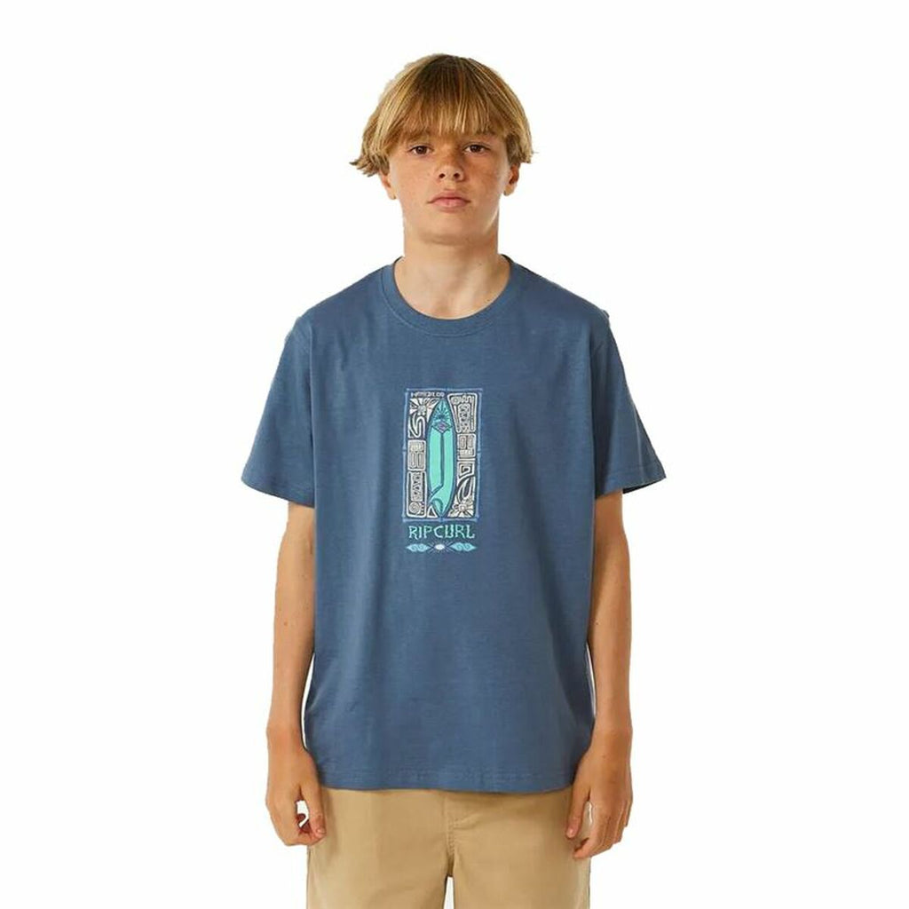 Rip Curl Kinder-Kurzarm-T-Shirt Lost Island Blau – Produktansicht 1