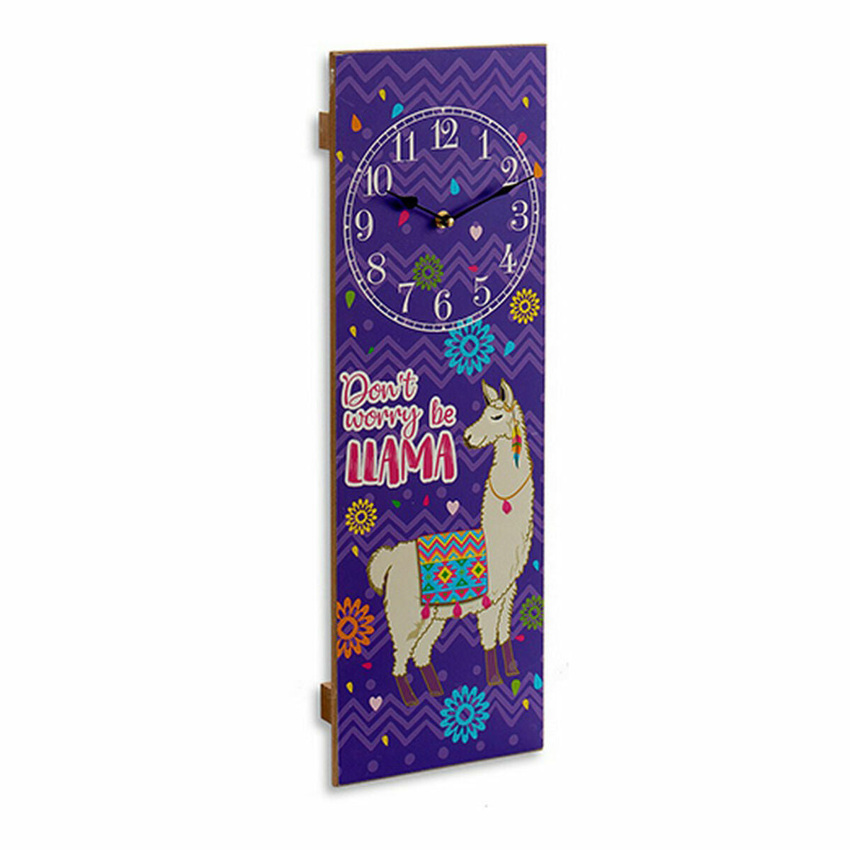Gift Decor Wanduhr Llama – Lila – Produktansicht 2