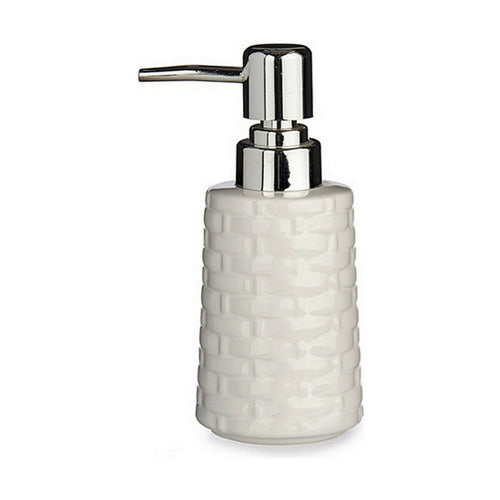 Berilo Seifenspender Weiß Silber Keramik 150 ml