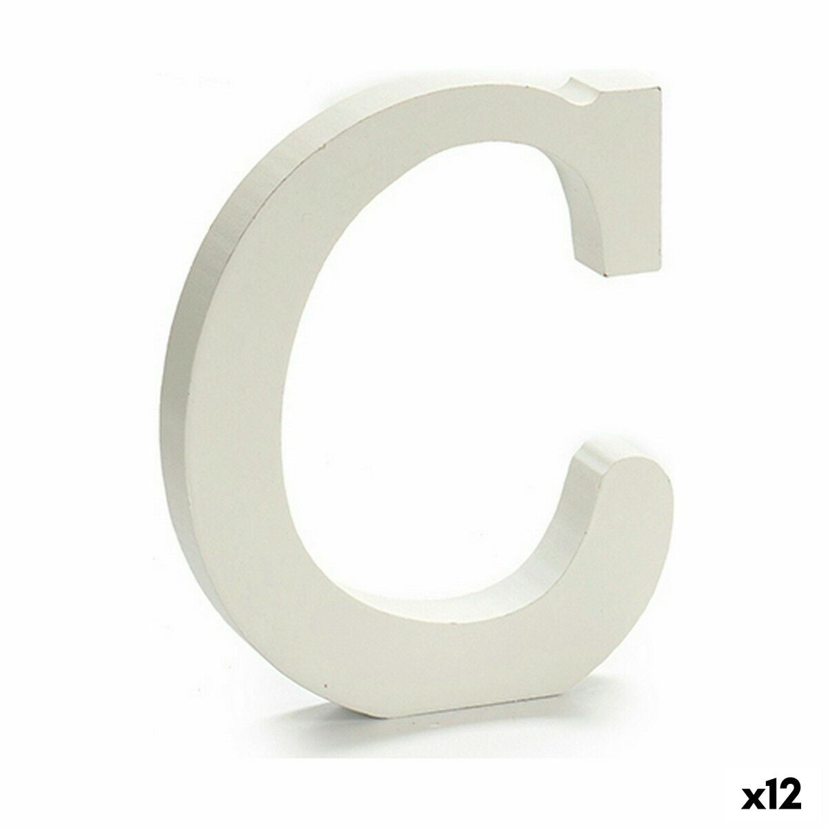 Letter Pincello C Weiß 1,8 x 21 x 17 cm (12 Stück) – Produktbild 1