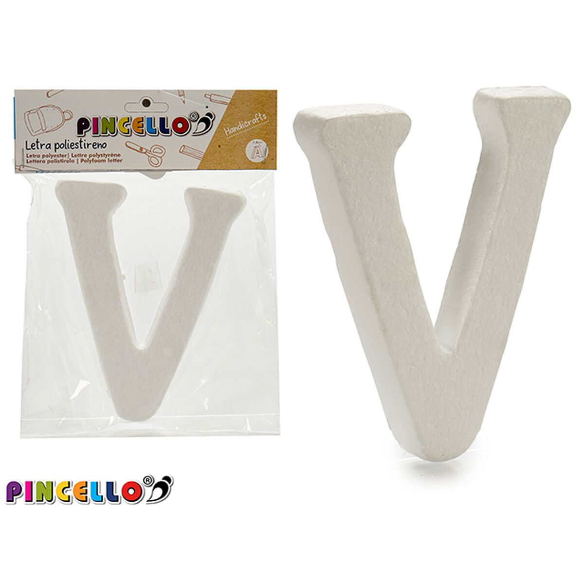 Pincello Buchstabe FOAM Buchstabe V Buchstabe V – Produktansicht 4