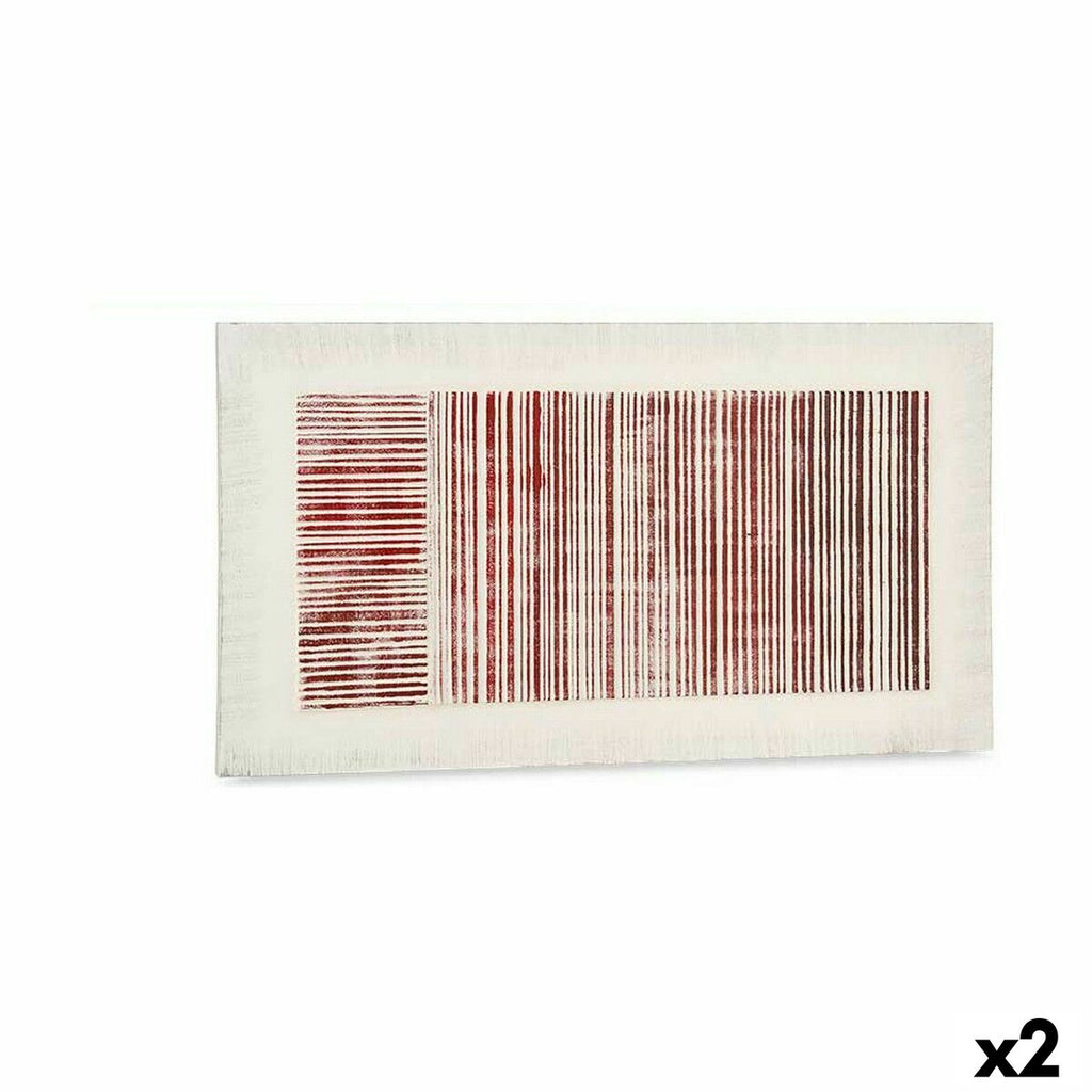 Gift Decor Leinwandbild Weiß Rosa Stripes mit relief – Ansicht 1