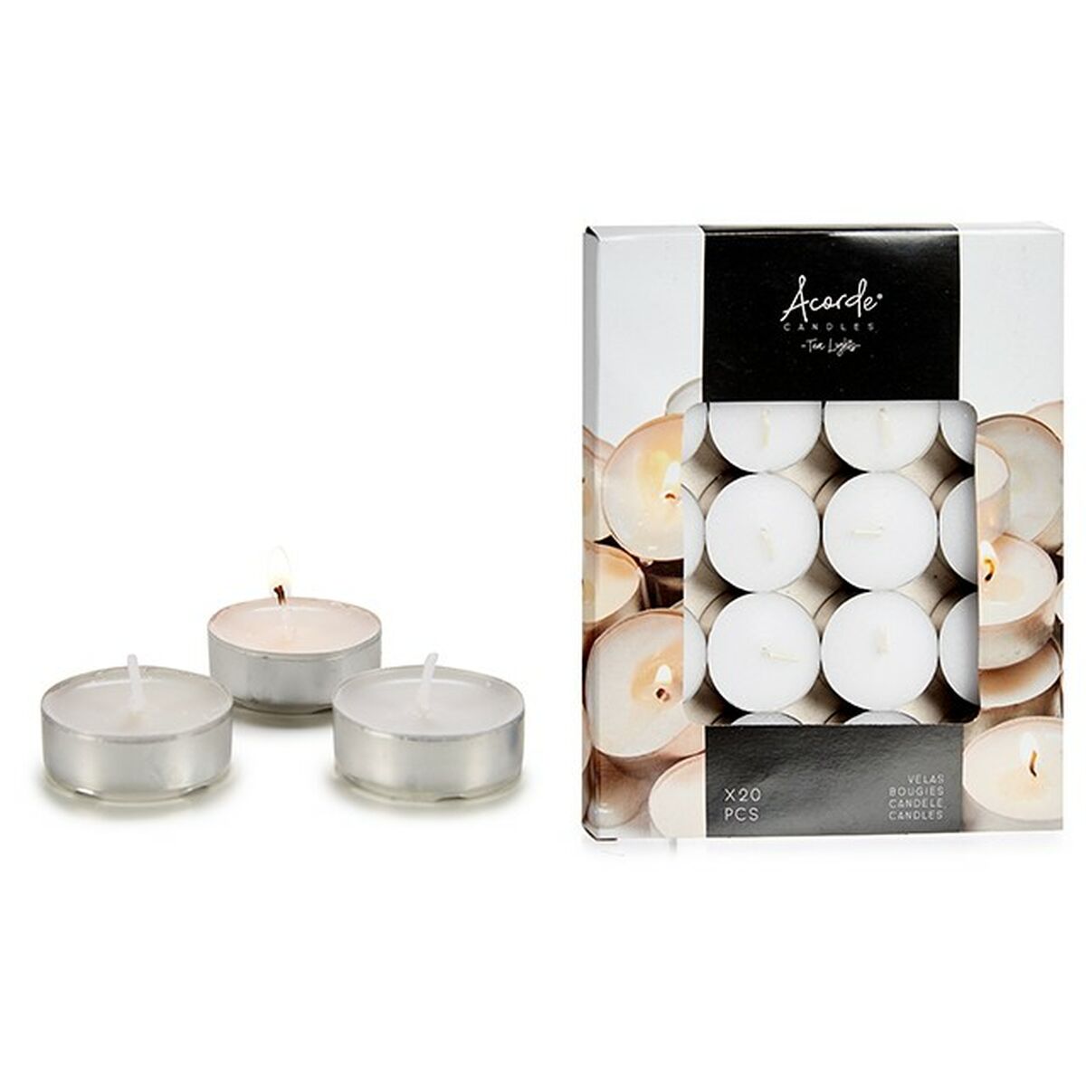 Acorde Kerze Set Weiß – Produktansicht 3